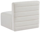 Quincy Cream Velvet Modular Armless Chair
