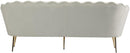 Gardenia Cream Velvet Sofa