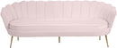 Gardenia Pink Velvet Sofa