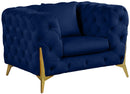 Kingdom Navy Velvet Chair