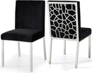Opal Black Velvet Dining Chair