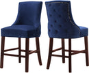 Hannah Navy Velvet Stool