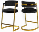 Stephanie Black Velvet Stool