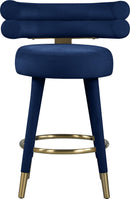 Fitzroy Navy Velvet Counter Stool