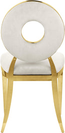 Carousel Cream Velvet Dining Chair