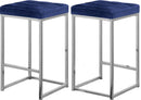 Nicola Navy Velvet Stool