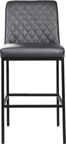 Bryce Grey Faux Leather Stool