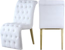 Curve White Faux Leather Dining Chair