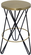 Mercury Black / Gold Counter Stool