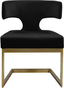 Alexandra Black Velvet Dining Chair