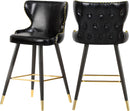 Hendrix Black Faux Leather Counter/Bar Stool