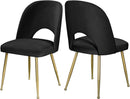 Logan Black Velvet Dining Chair