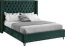 Aiden Green Velvet King Bed