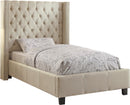 Ashton Beige Linen Twin Bed