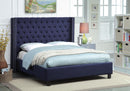 Ashton Navy Linen King Bed