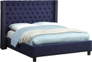 Ashton Navy Linen King Bed