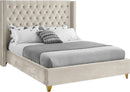 Barolo Cream Velvet Full Bed