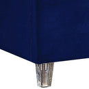 Candace Navy Velvet Twin Bed
