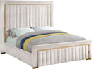 Dolce Cream Velvet King Bed (3 Boxes)
