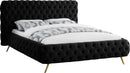 Delano Black Velvet King Bed