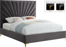 Eclipse Grey Velvet Full Bed