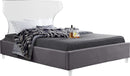 Ghost Grey Velvet King Bed