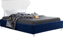 Ghost Navy Velvet King Bed