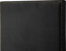 Harlie Black Velvet Queen Bed
