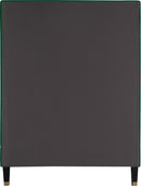 Harlie Green Velvet Twin Bed