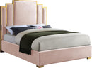 Hugo Pink Velvet King Bed