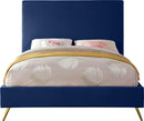 Jasmine Navy Velvet Queen Bed