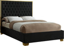 Lana Black Velvet King Bed
