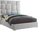 Milan White Faux Leather King Bed