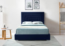 Nora Navy Velvet King Bed