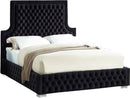 Sedona Black Velvet Queen Bed