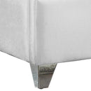 Zuma White Velvet King Bed