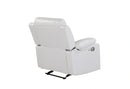U6026 Blanche White Glider Recliner with LED