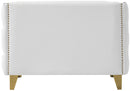 Michelle White Faux Leather Chair