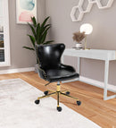 Hendrix Black Faux Leather Office Chair