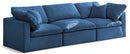 Plush Navy Velvet Standard Cloud Modular Sofa