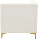 Alina Cream Velvet Corner Chair