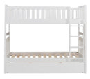 Galen Twin/Twin Bunk Bed w/ Twin Trundle in White B2053W-1*R