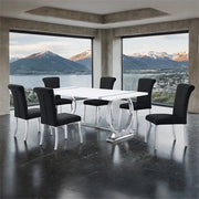 Juego de comedor Holbaek de 5 piezas y 80 pulgadas
