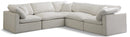 Plush Cream Velvet Standard Cloud Modular Sectional