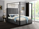 Jax Grey Velvet King Bed