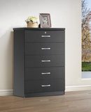 Black 5-Drawer Chest 100