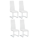 Montclair High Back Dining Chairs Black and Chrome (Set of 4)