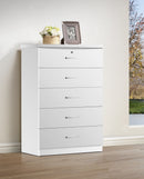 White 5-Drawer Chest 101