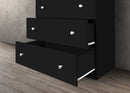 Black 5 Jumbo Drawer Chest 120
