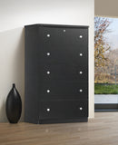 Black 5 Jumbo Drawer Chest 120